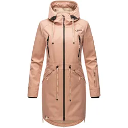 MARIKOO Damen Softshelljacke Funktionsjacke mit warmen Teddyfleece & Kapuze Racquellee