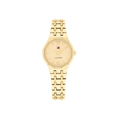 Quarzuhr TOMMY HILFIGER "MACKENZIE", gold (goldfarben), Armbanduhren, Damen, Quarzuhr, Armbanduhr, Damenuhr, Edelstahlarmband, analog