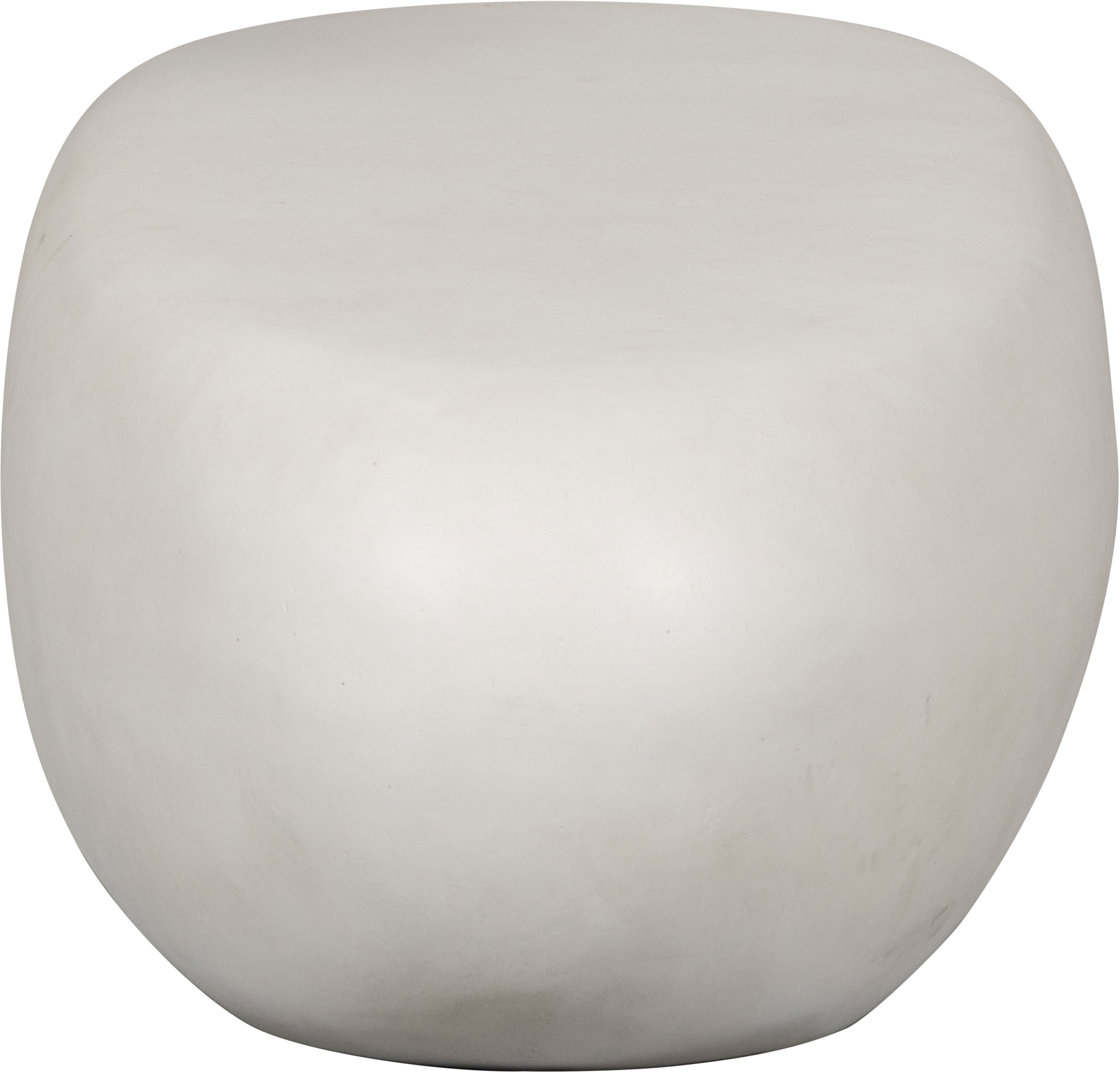 Couchtisch WOOOD "Pebble aus Fiberclay mit abgerundeter organischer Form", weiß, B:100cm H:28cm T:43cm, Tische, Couchtisch, Glasfaser-Ton-Verbund, Tragkraft 90 kg, ausschließlich Innenbereich
