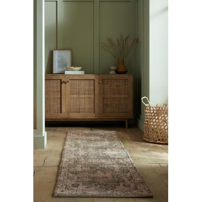 Teppich FLAIR RUGS "Selena Jute", grün, B:60cm H:8mm L:230cm, Baumwolle, Jute, Kunstfaser, Teppiche, Teppich, Vintage Jute