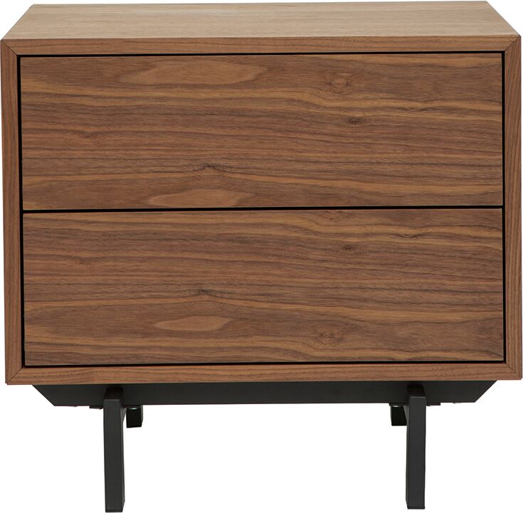 Miliboo Vintage-Nachttisch aus Holz und Metall MANNY