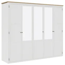 Drehtürenschrank Korsika Eichefarben/Weiß