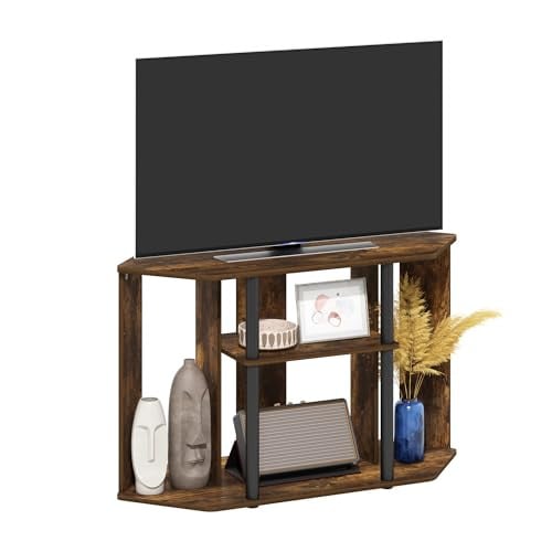 Furinno Klassieke tv-standaard entertainmentcentrum voor tv tot 43 inch in amber grenen
