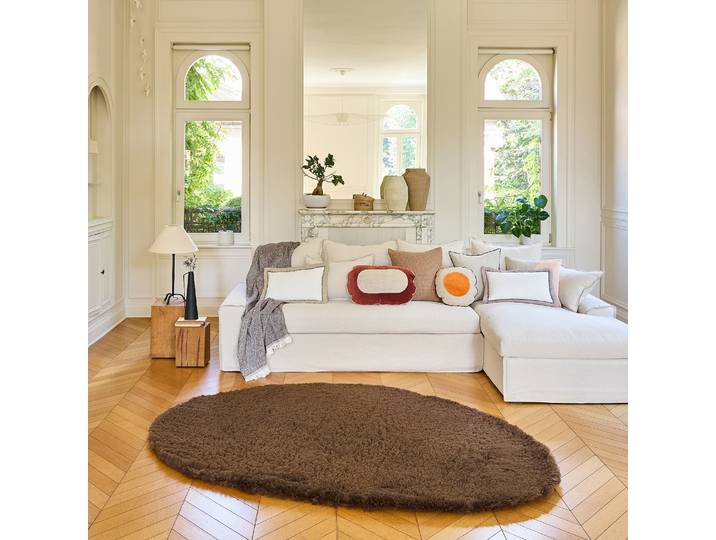 HABITAT - Tapis finition fourrure - 120 x 170 cm - Brun - Cazimir