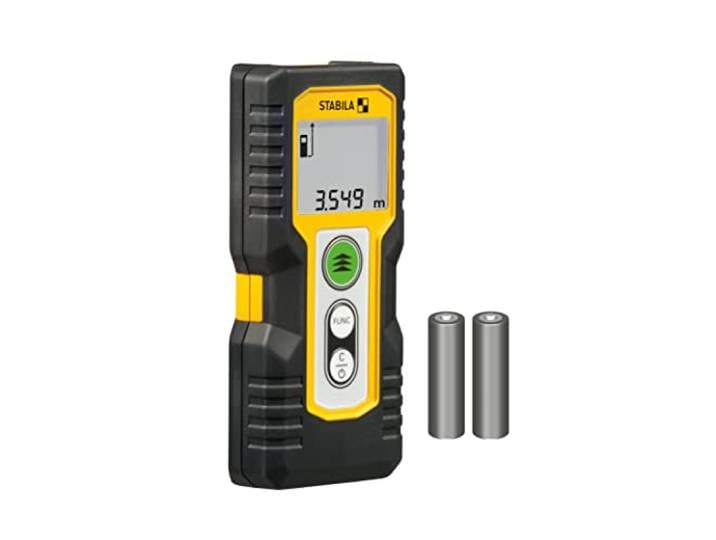 STABILA Télémètre laser LD 220\, zone de mesure max. 30 m\, 4 fonctions de mesure (entre autres surface et volume)\, IP 54\, piles (2 x AAA) incluses