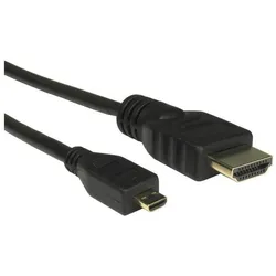RS PRO HDMI-Kabel A HDMI Stecker B Micro-HDMI Stecker 4K max., 3m, Schwarz (3 m), Videokabel, Schwarz