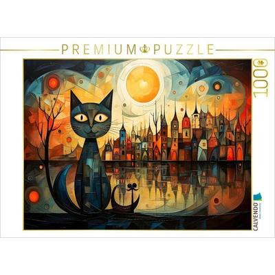 CALVENDO Puzzle Katzen, eine wunderbare Nacht | 1000 Teile Lege-Größe 64x48cm Foto-Puzzle für glückliche Stunden, Sonstige von , Calvendo Puzzle
