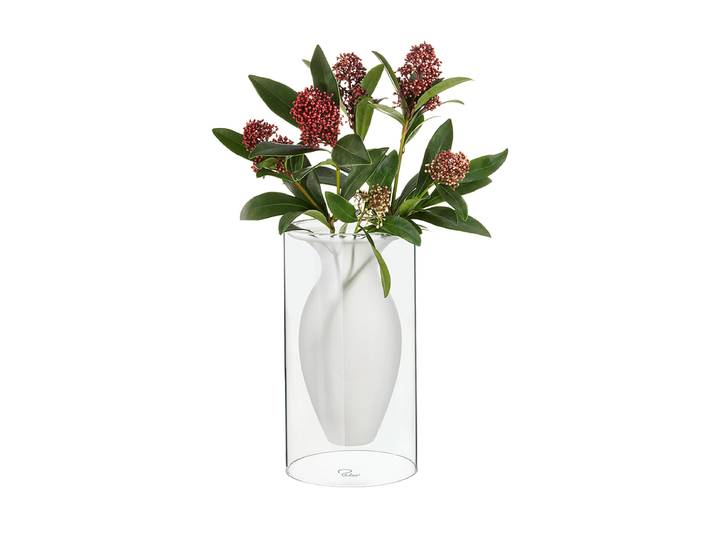 Design Vase „Esmeralda“ Transparent, satiniert Philippi