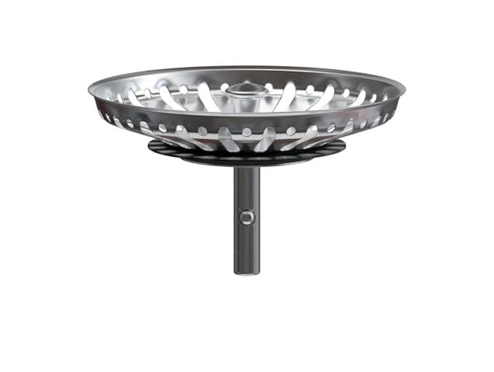 Gootsteen Afvoerstop voor de Keuken - Afvoerplug - Korfplug - Universeel - Spoelbak zeef - Ontstopper - zeef - 1 Stuk - RVS (84 mm)