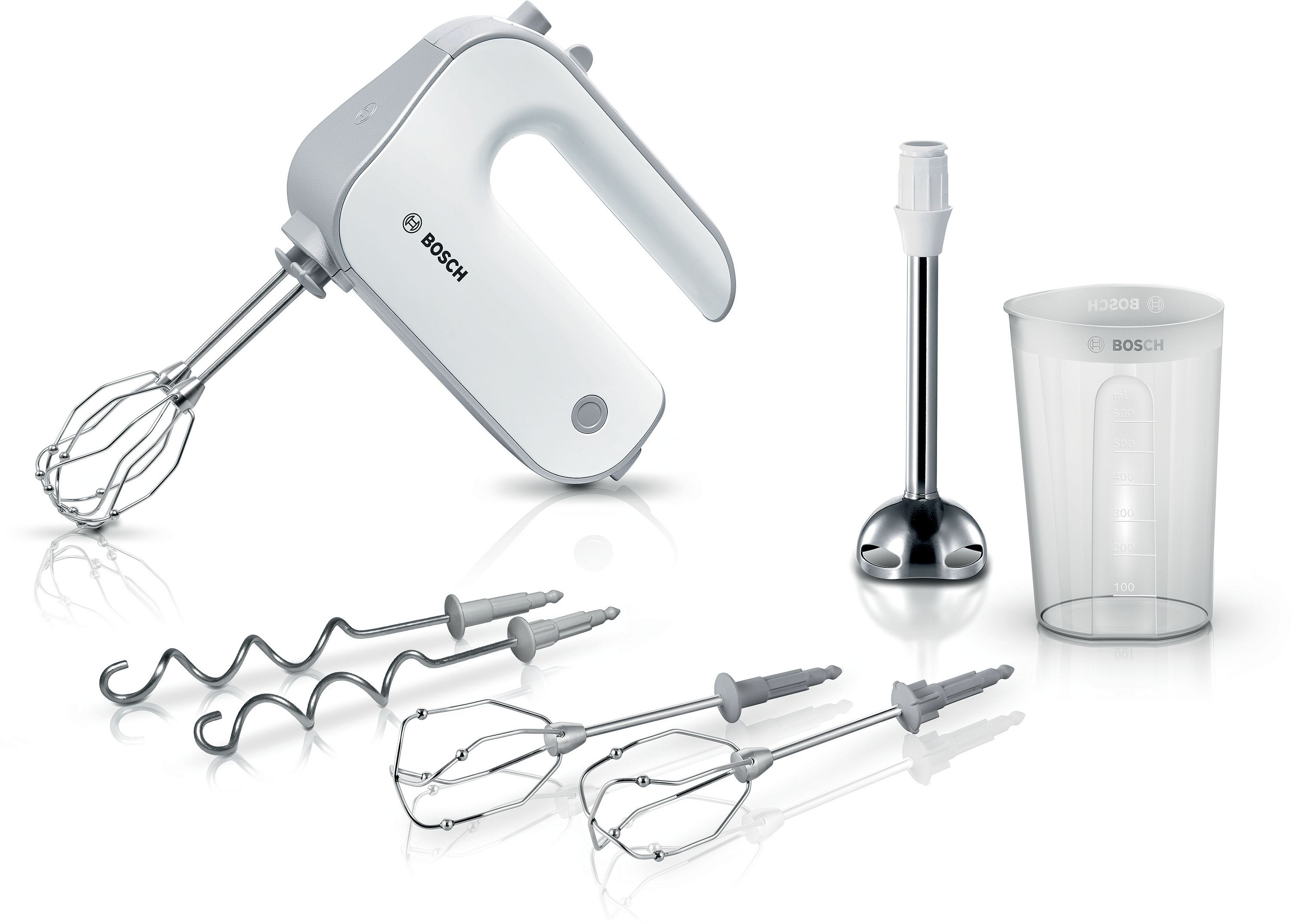 Bosch MFQ4075DE Styline Handmixer 5 Stufen 550 W (Silber/Weiß)
