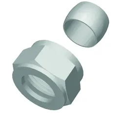 Weitzel Klemmringverschraubung 1034 15 mm x 1/2", vernickelt