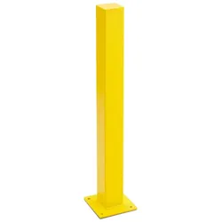 PROREGAL Geländer-Poller XL-Line | HxBxT 100x20x20cm | Kunststoffbeschichteter Stahl | Gelb