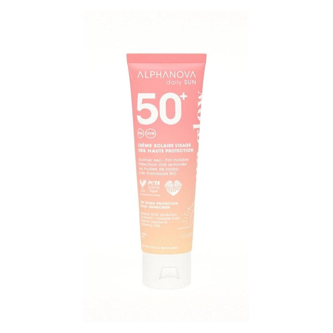 Alphanova Daily Sun, Krem Przeciwsłoneczny do Twarzy z filtrem mineralnym SPF50+, 50 ml (SPF 50+, 50 ml) (ASUNDS50+V)