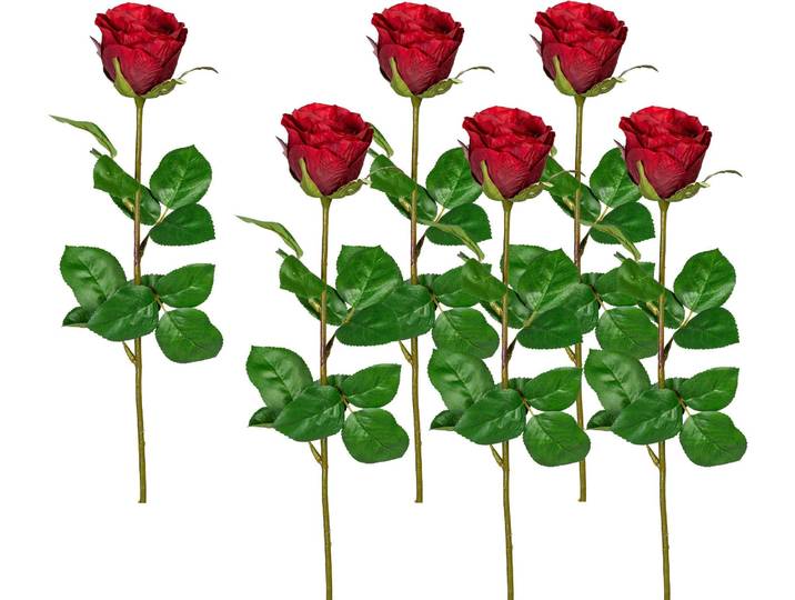 Kunstblume CREATIV GREEN, rot, H:69cm, Kunststoff, Polyester, Kunstpflanzen, Kunstblume