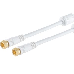 S-Conn Antennenkabel 80308, Koaxialkabel, SAT-Kabel, F-Stecker auf F-Stecker, vergoldet, 10 m