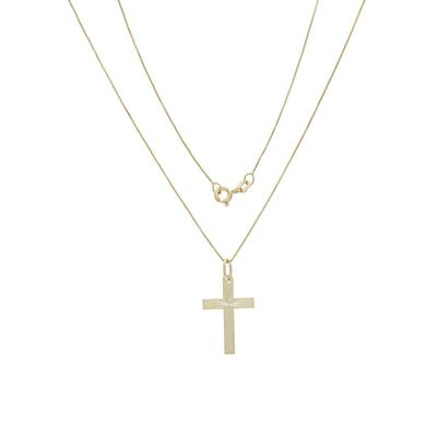 Kette mit Anhänger FIRETTI "Schmuck Geschenk Gold 333 Halsschmuck Halskette Goldkette Venezianer", gold (gelbgoldfarben), Halsketten, Damen, Gelbgold 333, L: 45, Kreuzkette