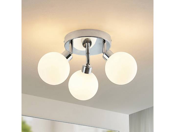 Zaniba 3 Round Plafonnier Chrome - Lindby - Salon / séjour - Moderne - Métal - Multi-ampoules