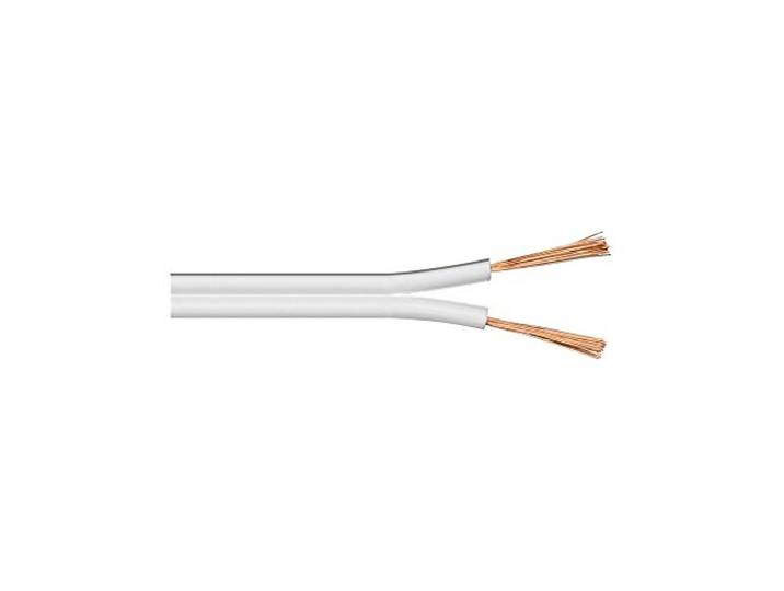 Goobay 15106 luidsprekerkabel 2 x 1,5 mm² koperen strengen, luidsprekerkabel, audiokabel, per meter, luidsprekerkabel, koperen kabel, subwooferkabel, wit, 50 m