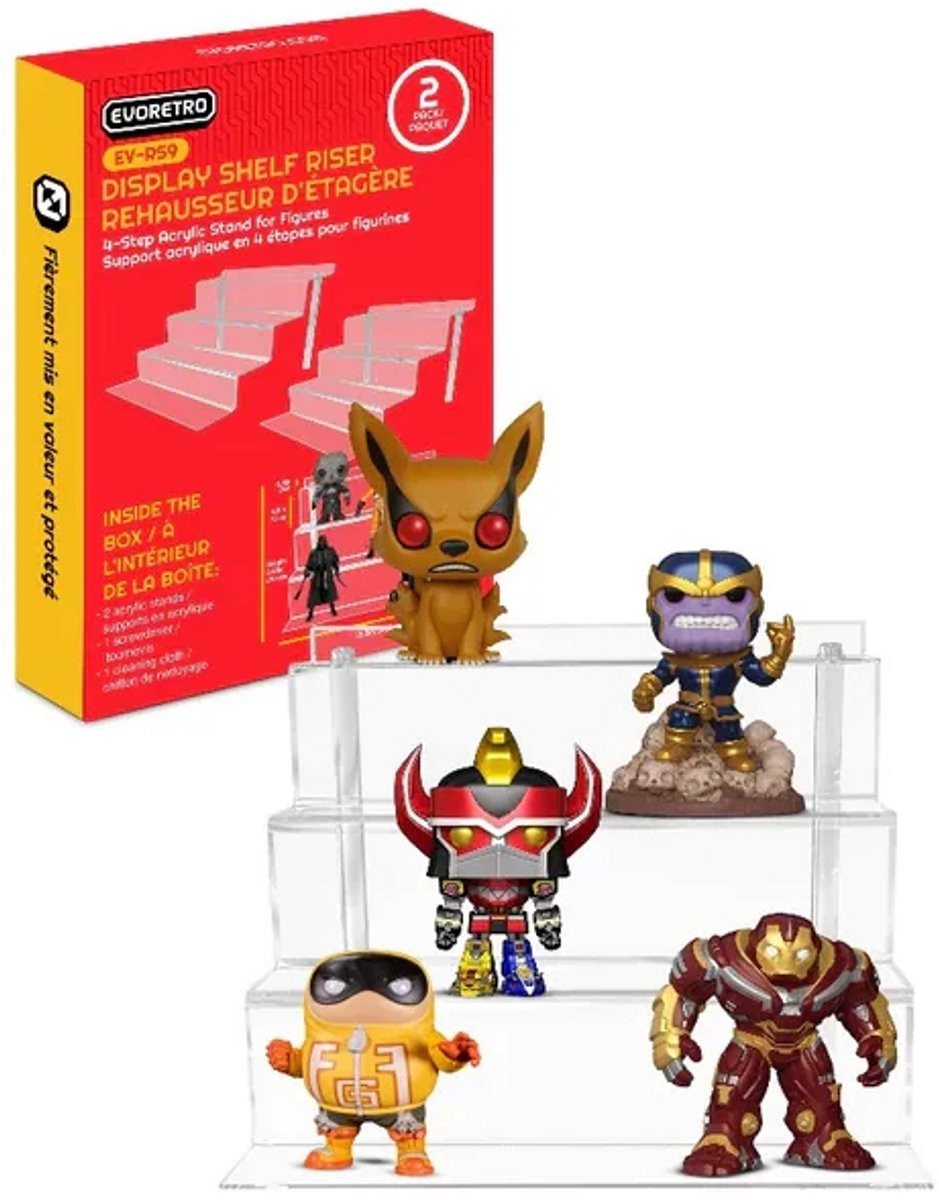 EVORETRO Acrylic Display Trap voor Actiefiguren en Funko