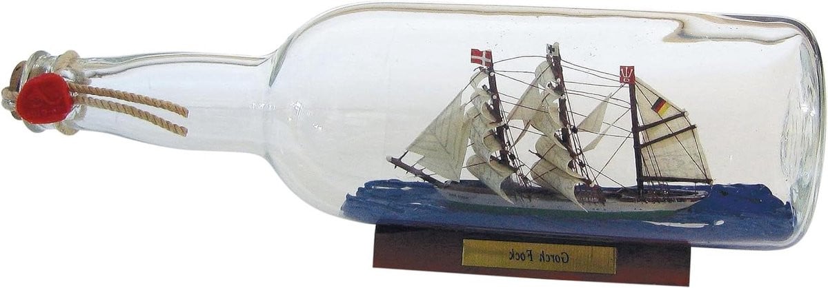 Flessenschip Decoratie Model Schip Maritieme Decoratie Multicolor Lengte: 29 cm