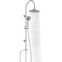 Eisl, Duschbrause, Regendusche Bad SOMMERREGEN Überkopfbrause-Set Chrom Duschsystem Regenbrause DX1005CS-A (5 Strahlarten)
