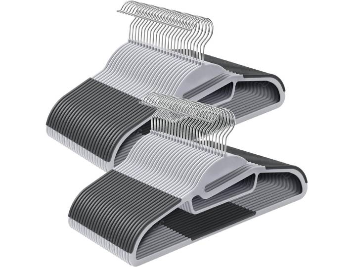 Kleiderbügel Kunststoff 50er Set Non Slip Grau