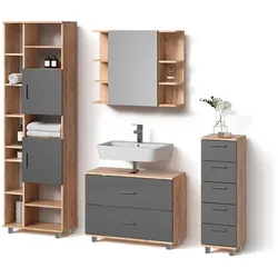 BADMÖBEL-SET Eisak, Eiche, 4-teilig