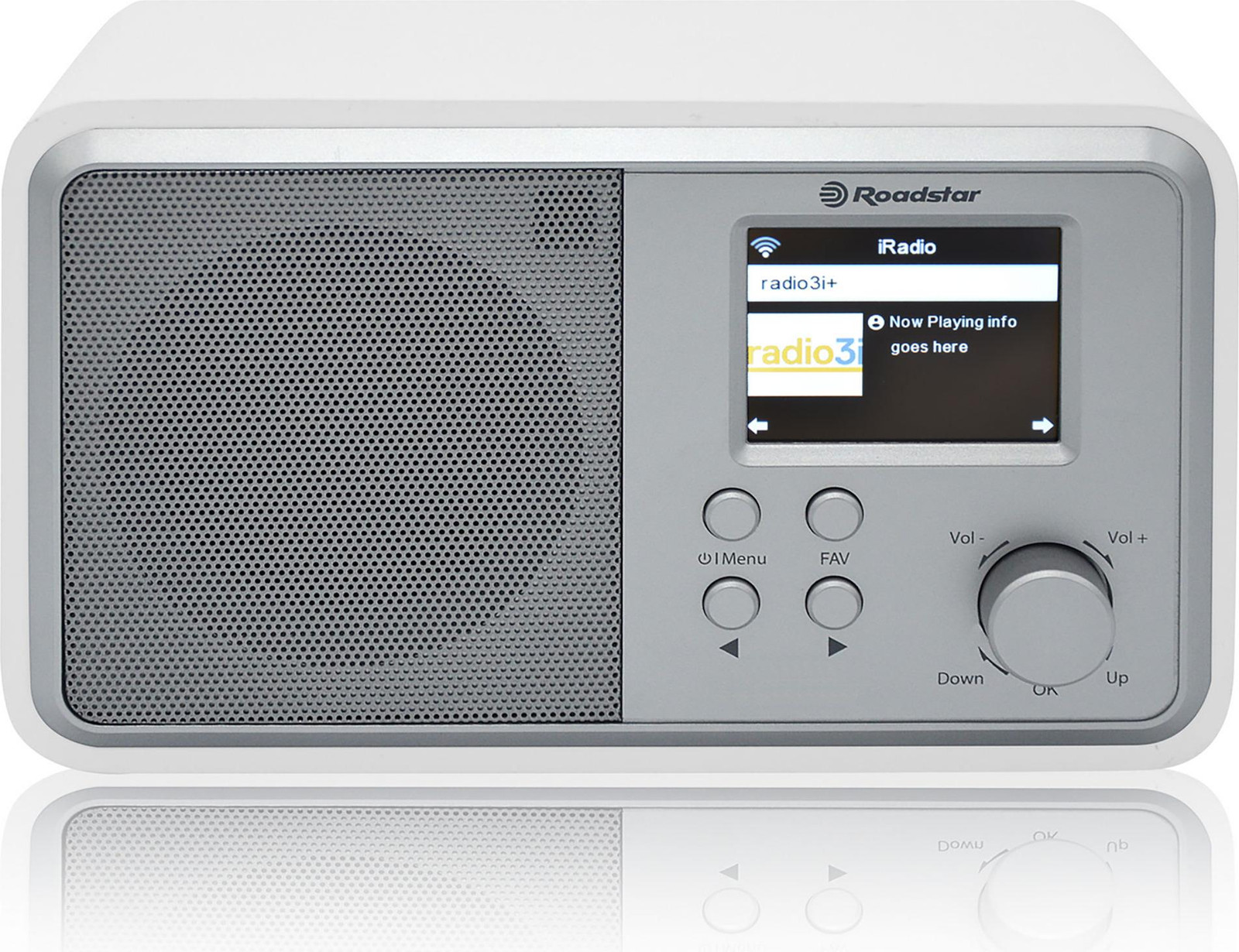 Roadstar IR-390D+BT/WH Internetradio met Wi-Fi, DAB/DAB+, FM, Bluetooth en USB, wit