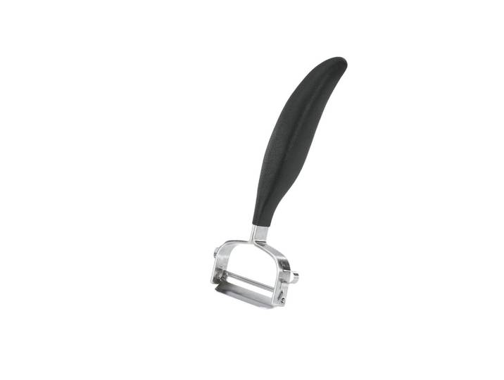 Sparschäler GEFU Sparschäler Universale 15.1 cm, Schwarz/Silber , schwarz silber, B:6,7cm L:15,1cm, Küchenschneider, Sparschäler
