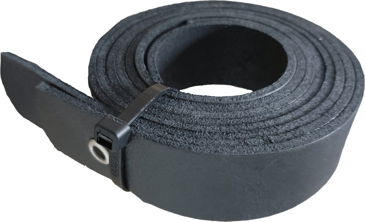 Set leren plankdragers antraciet, lengte: 85 cm, breedte: 3 cm - HOUT-ART