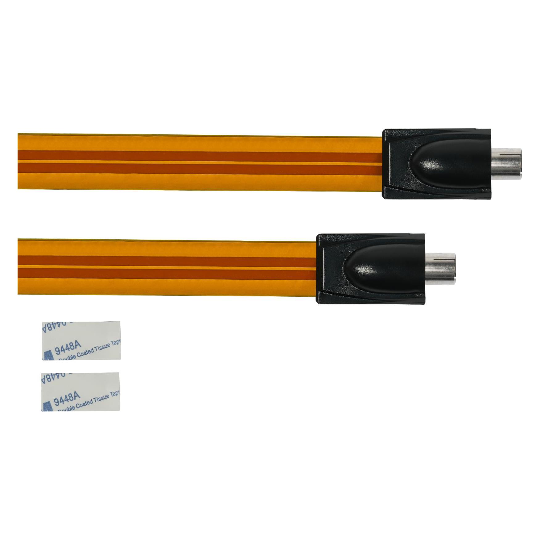 Good Connections SAT/TV Fensterdurchführung High-Quality, IEC-/Koax-Buchse beidseitig, Gesamtlänge 26cm, flexible Län (Antennenkabel) (S-FD26KK)