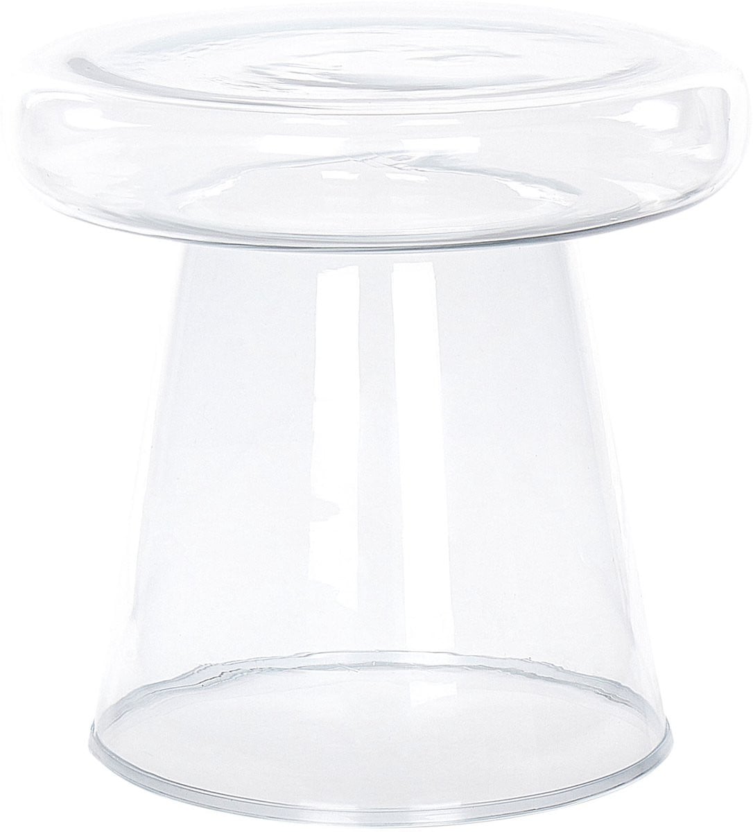Beliani Caldera Bijzettafel - Transparant Glas