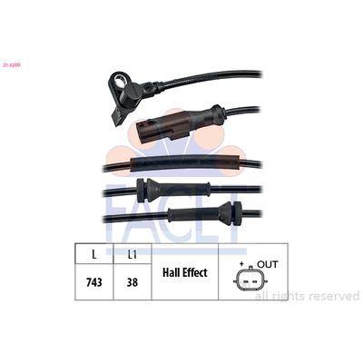 FACET Sensor, Raddrehzahl 210200 für RENAULT