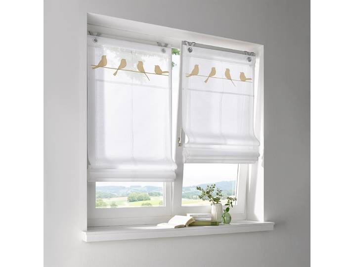 Store à œillets Gravelot 100cm Beige/Beige