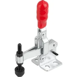 SCHNELLSPANNER VERTIKAL STANDARD, FUß WAAGRECHT F1=800, FESTE ANDRUCKSPINDEL M05X35, STAHL VERZINKT UND PASSIVIERT,