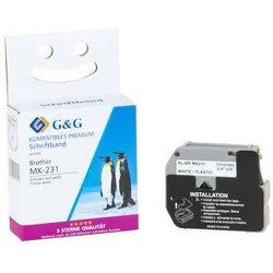 G&G Schriftband kompatibel zu Brother M-K231BZ