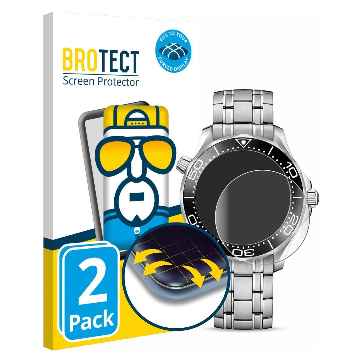 Brotect Fullscreen für Omega Seamaster Diver 300M (42 mm) Schutzfolie Displayschutz Folie Klar Transparent (5148949)