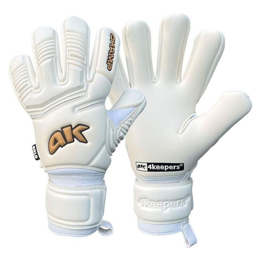 4keepers Rękawice bramkarskie Champ Gold VII NC białe 9 5 (9.5) (156503 9,5)