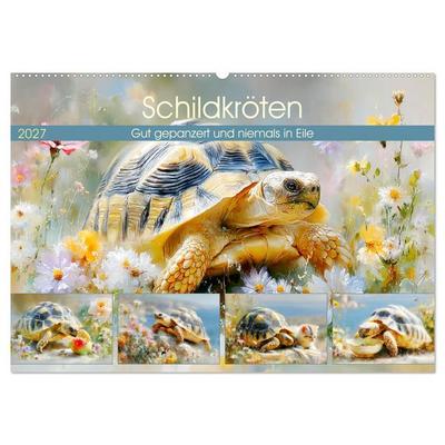 Schildkröten. Gut gepanzert und niemals in Eile (Wandkalender 2027 DIN A2 quer), CALVENDO Monatskalender