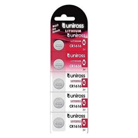Uniross Lithium Button CR1616 3V - SP5 (5 Stk., CR1616) (U5CR1616)
