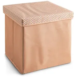 Aufbewahrungsbox Punkte 30 x cm Holz Beige
