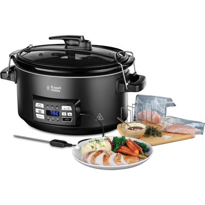 RUSSELL HOBBS Schongarer "25630-56", schwarz, B:45cm H:36cm T:28cm, Elektropfannen, 6,5l Fassungsvermögen und Temperaturfühler