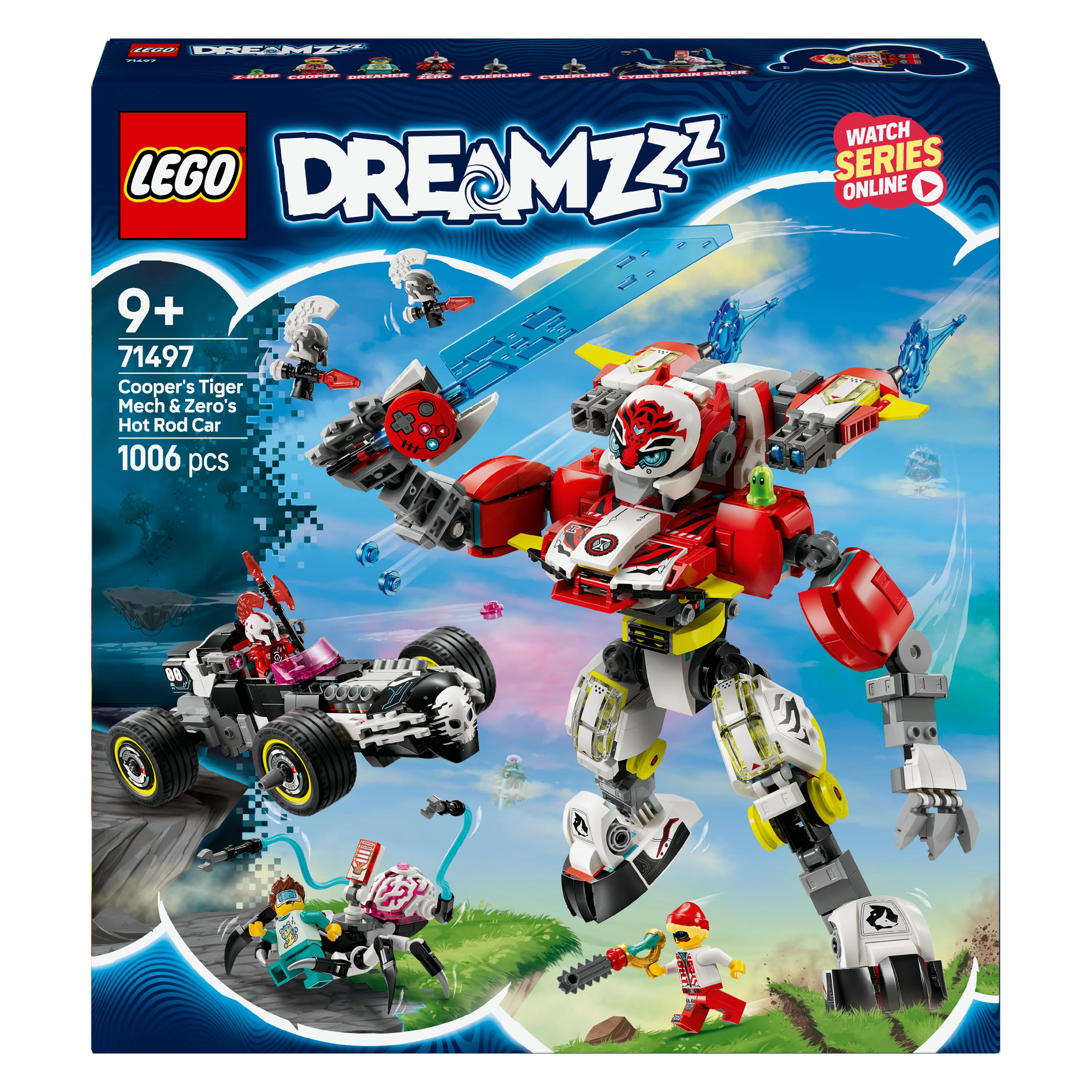 LEGO Coopers Tiger-Mech und Zeros Hot Rod Auto (LEGO Dreamzzz) (71497)