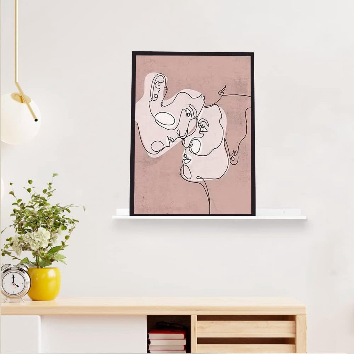 Witte Zwevende Wandplank 70 cm - Wandplank voor de Woonkamer, Slaapkamer, Keuken of Badkamer