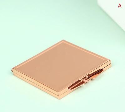 Uplift Picks Portable Stainless Steel Pocket Mirror Folding Compact Makeup Travel Beauty Mirror 6x6cm