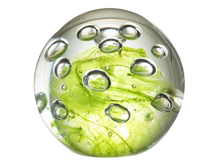 Presse-Papier Déco en Verre  Bulles  12cm Vert