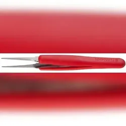 Pinzette Ergo ESD Typ 2A, flache runde Spitzen, amagnetischer Stahl