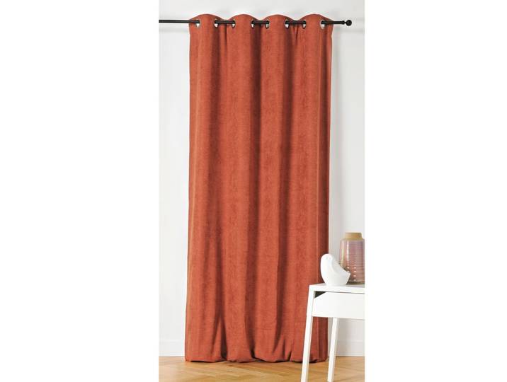 Rideau alaska isolant et 100 % occultant polyester orange foncé