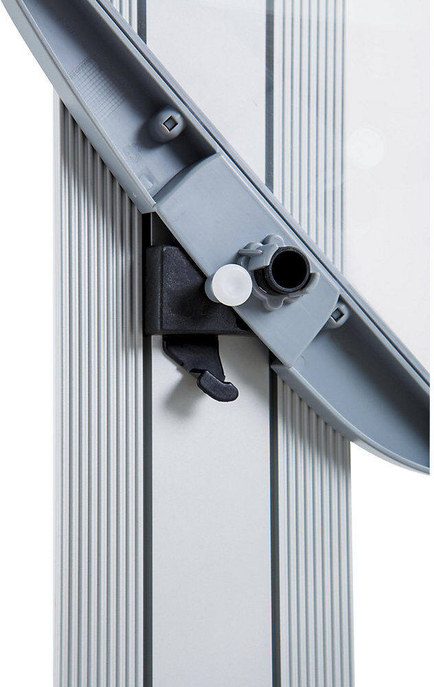 Mobiler Metall-Prospektständer, mit Plexiglasböden, Breite 330 mm Paperflow