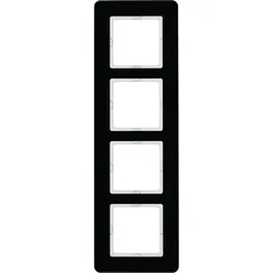 Berker 10146076 Rahmen 4fach, Q.7, Glas schwarz